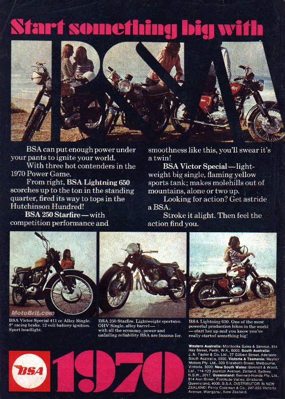 1970 BSA Line Up