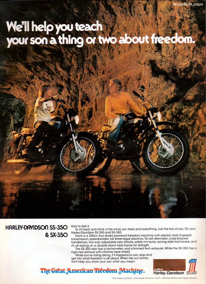 Harley-Davidson 1974 SX-350 and SS-350