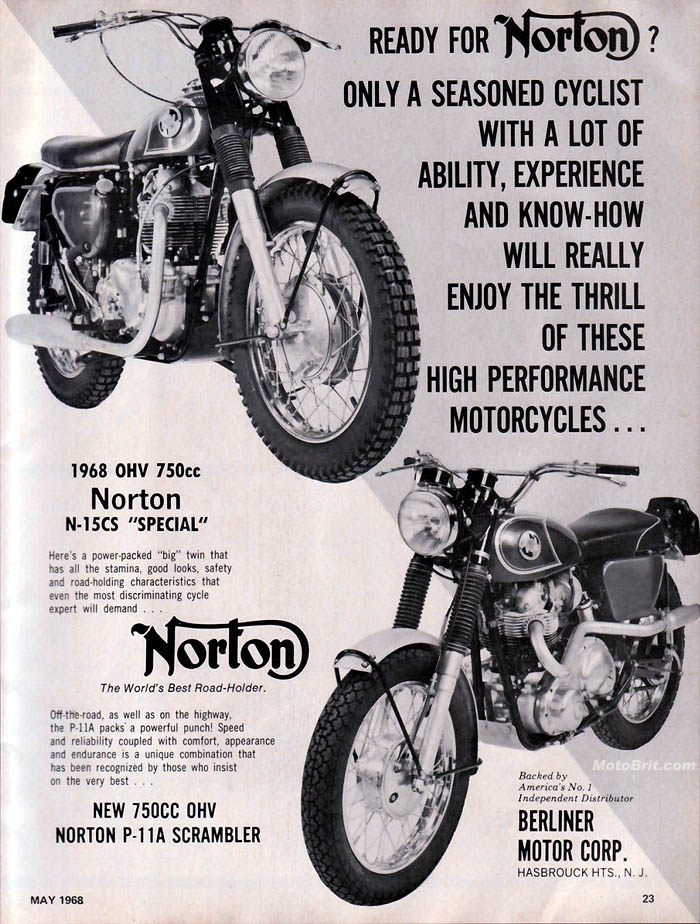 1968 Nortons N15CS and P11