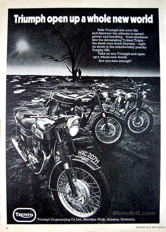 1970 Triumph UK Ad