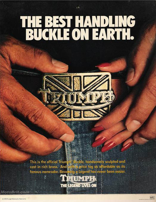 Triumph Belt Buckle Ad