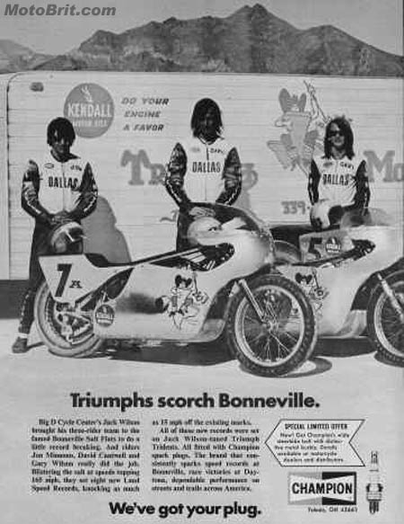 Triumph Big D Cycle at Bonneville