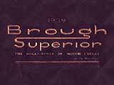 1939 Brough Superior motorcycle brochure