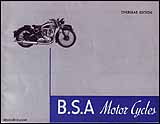 1939 BSA motorcycle brochure