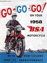 1958 BSA motorcycle brochure type b