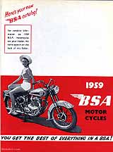 1959 BSA motorcycle brochure