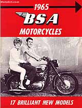 1965 BSA motorcycle brochure