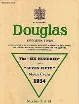 1934 Douglas Z,Z1 motorcycle brochure