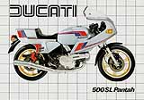 Ducati 500 SL Pantah motorcycle brochure