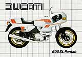 Ducati 600 SL Pantah motorcycle brochure