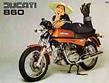 Ducati 860 GT motorcycle brochure