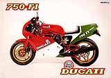 Ducati 750 F1 motorcycle brochure