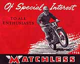 1956 Matchless motorcycle brochure