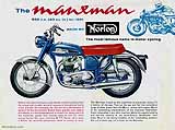 1961 Norton Manxman motorcycle brochure