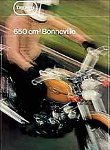 1972 Triumph Bonneville motorcycle UK brochure